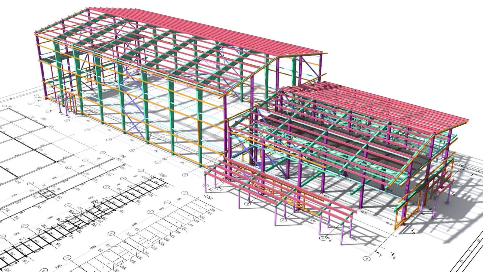 Model and design of an industrial building