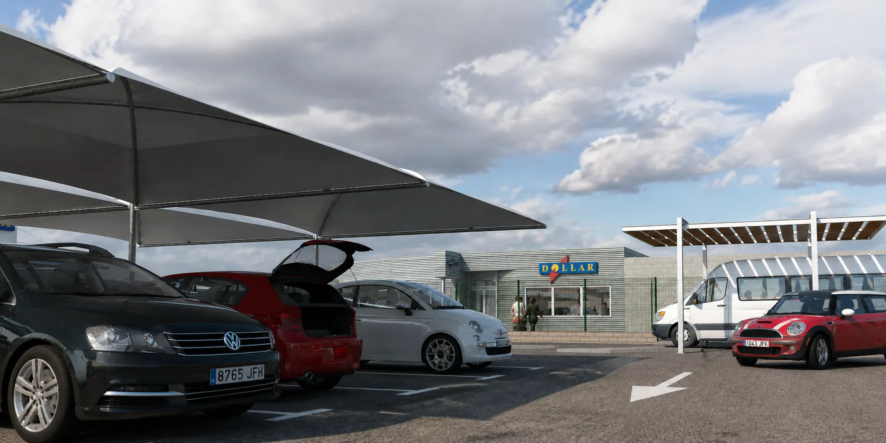 Projecte Proa Rent a Car amb aparcament i zona de servei